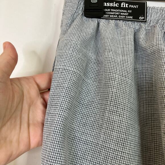 Alfred Dunner | Houndstooth Classic Fit Comfort Waist Pants NWT Womens 6 Petite - Picture 3 of 7